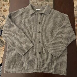 American Eagle Outfitters Gray Cardigan Sweater